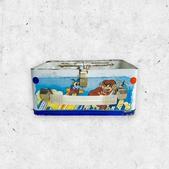 Vtg 1985 Thermos Muppet Babies Metal Lunch Box, Kermit Miss Piggy, No Thermos - Picture 3 of 8